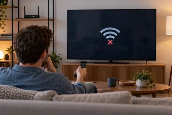 İnternete bağlanmayan akıllı televizyon ve modem