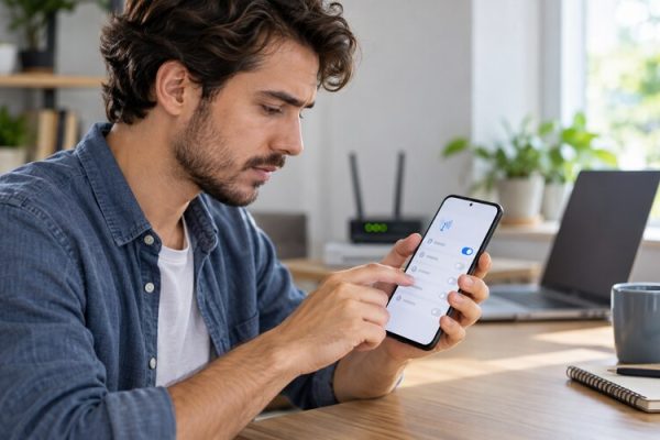 Telefonda mobil veri ayarlarını kontrol eden kişi