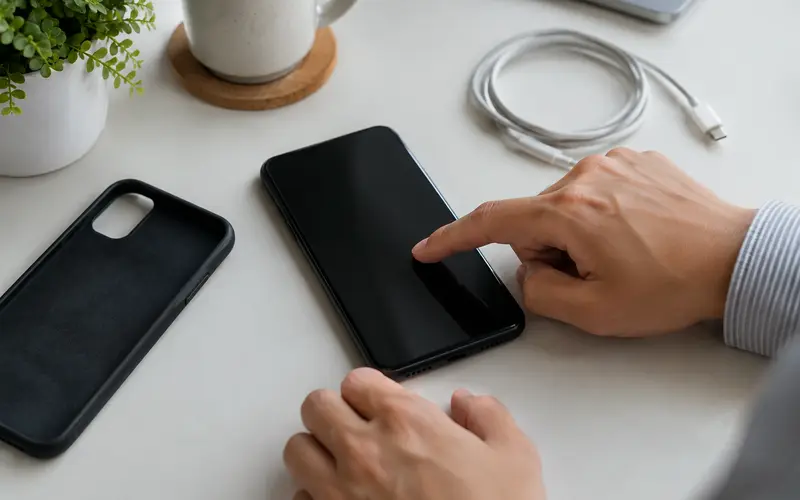 Dokunmatik ekranı kontrol edilen telefon
